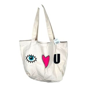 Eye Heart You Weekend Tote Bag Travel Farmer’s Market Graphic Shoulder
